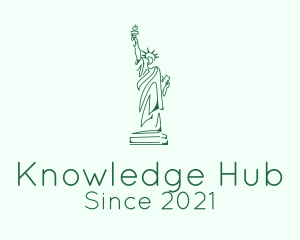 Easter Island - Green Statue of Liberty logo design