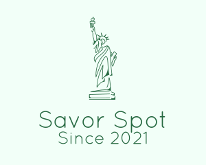 Green Statue of Liberty  logo design