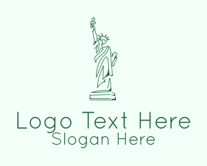 Green Statue of Liberty  Logo