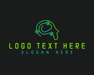 Head - Humanoid Tech Mind logo design