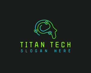 Humanoid Tech Mind logo design