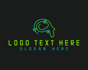 Intelligence - Humanoid Tech Mind logo design