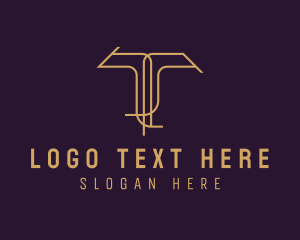 Minimalist Luxury Outline Letter T Logo