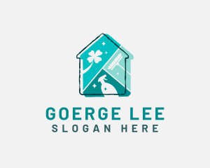 House Cleaning Maintenance Tools Logo