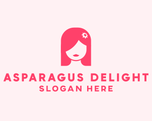 Pink Girl Hair Salon logo design