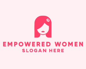 Women - Pink Girl Hair Salon logo design