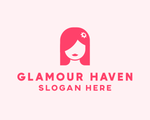 Salon - Pink Girl Hair Salon logo design