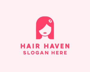 Hair - Pink Girl Hair Salon logo design