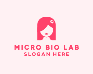 Pink Girl Hair Salon logo design