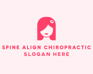 Pink Girl Hair Salon logo design