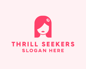 Pink Girl Hair Salon logo design