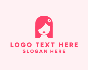 Girl - Pink Girl Hair Salon logo design