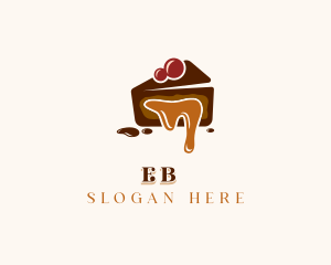 Nougat - Chocolate Cake Dessert logo design