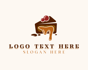 Chocolate Cake Dessert Logo