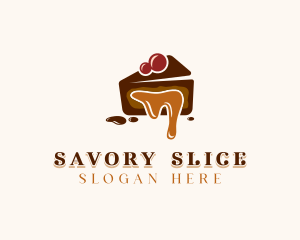 Chocolate Cake Dessert logo design