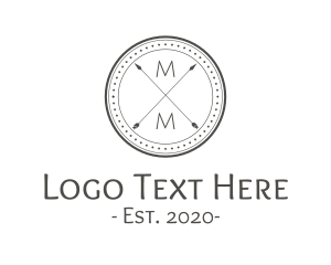 Fashionwear - Double M Arrow Badge logo design