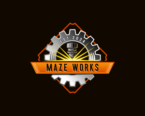 Laser Industrial Engraving logo design