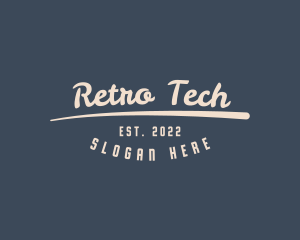 Retro Hipster Cursive Business logo design