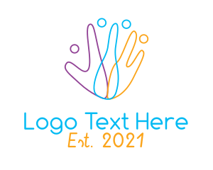 Peace - Happy Helping Hands logo design