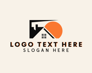 Residential - House Property Roofing logo design