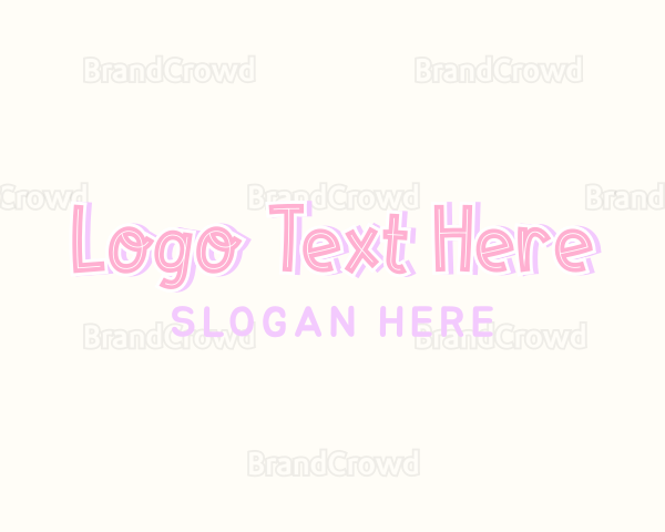 Pastel Fun Wordmark Logo