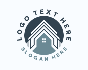 Apartment - House Roofing Property logo design