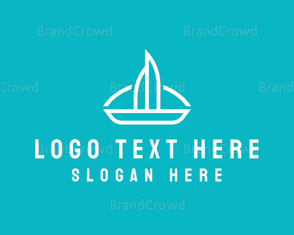 Sailboat Travel Trip Logo