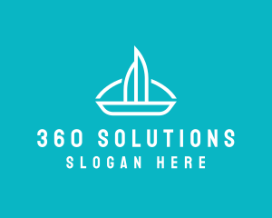 Sailboat Travel Trip logo design