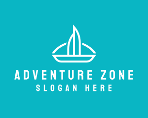 Sailboat Travel Trip logo design