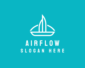 Sailboat Travel Trip logo design