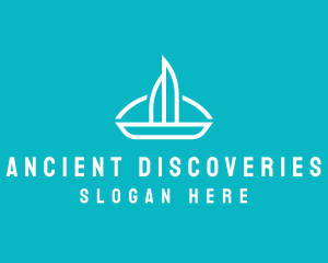 Sailboat Travel Trip logo design