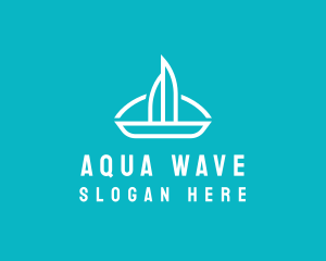 Sailboat Travel Trip logo design