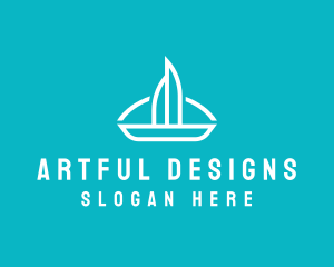 Sailboat Travel Trip logo design