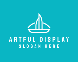 Sailboat Travel Trip logo design