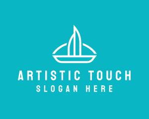 Sailboat Travel Trip logo design