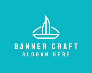 Sailboat Travel Trip logo design