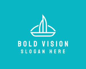 Sailboat Travel Trip logo design