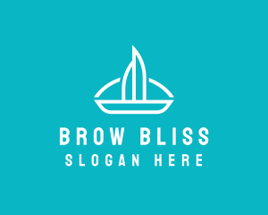 Sailboat Travel Trip logo design