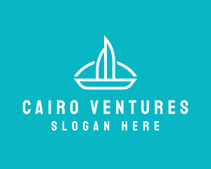 Sailboat Travel Trip logo design