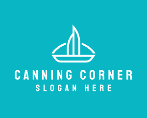 Sailboat Travel Trip logo design