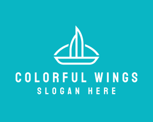 Sailboat Travel Trip logo design