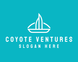 Sailboat Travel Trip logo design