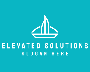 Sailboat Travel Trip logo design