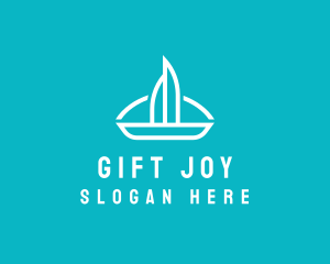 Sailboat Travel Trip logo design