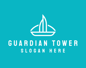 Sailboat Travel Trip logo design