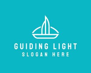 Sailboat Travel Trip logo design