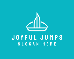 Sailboat Travel Trip logo design