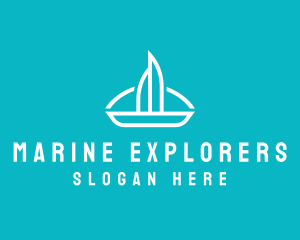 Sailboat Travel Trip logo design