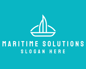 Naval - Sailboat Travel Trip logo design