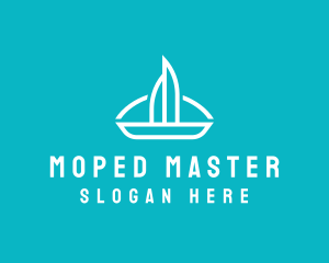 Sailboat Travel Trip logo design